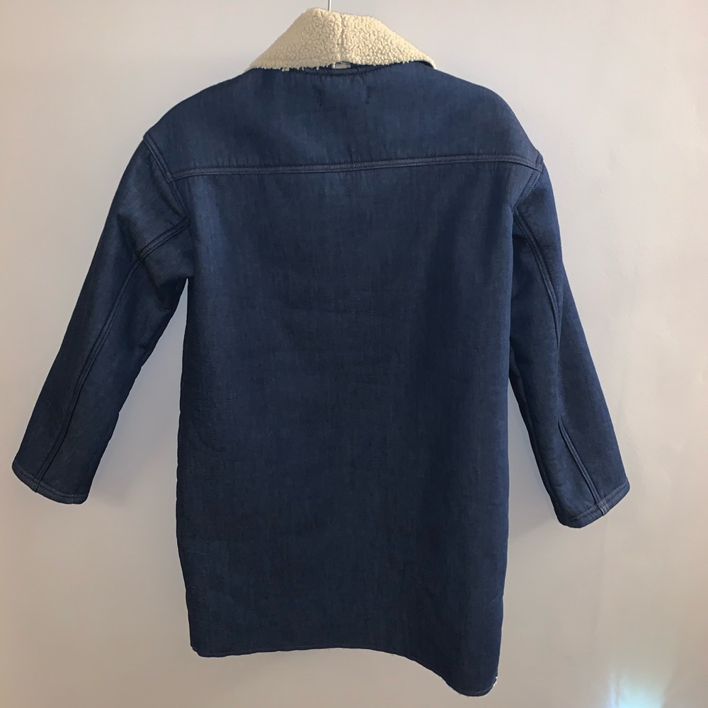 Madewell Sherpa-Bonded Denim Cocoon Coat - Picture 6 of 7